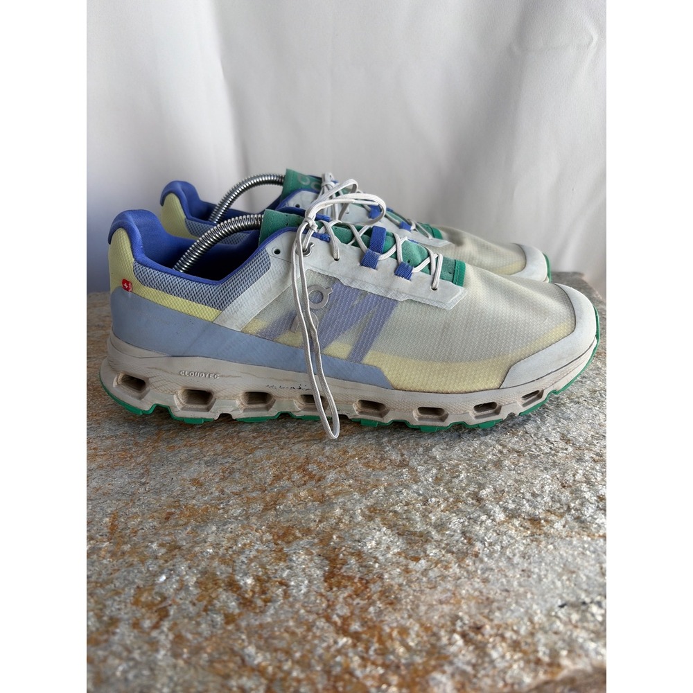 On Running Cloudstratus 2.0 Mens 12 White Green Blue Running Shoes 64.98273